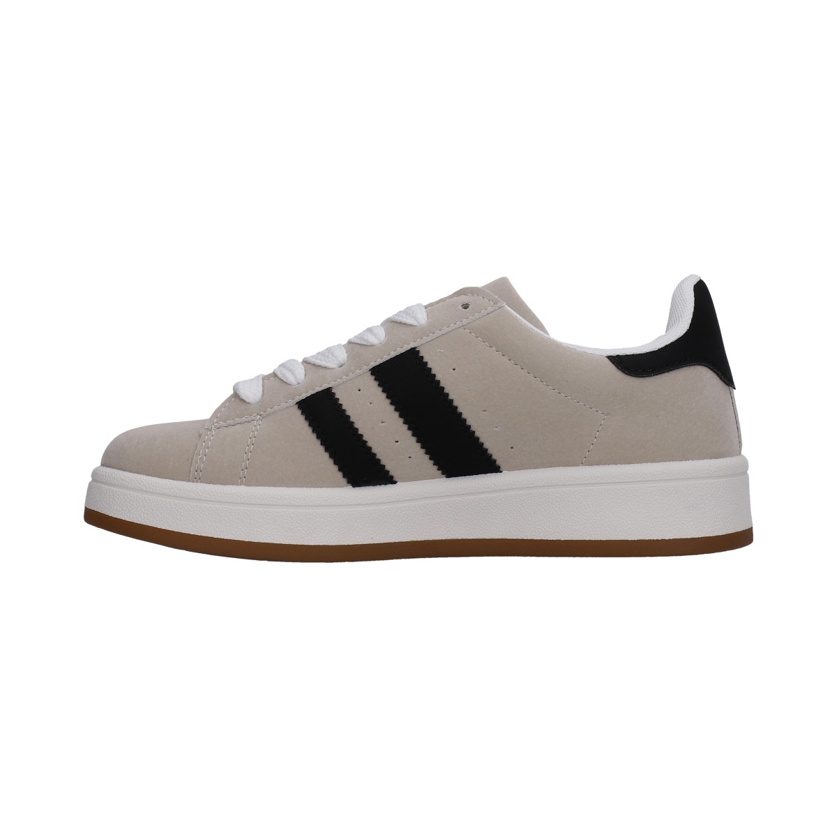 Foto 5 pulgar | Tenis Dama Berlin Casuales Gris Con Agujetas Blancas Suela De Caja