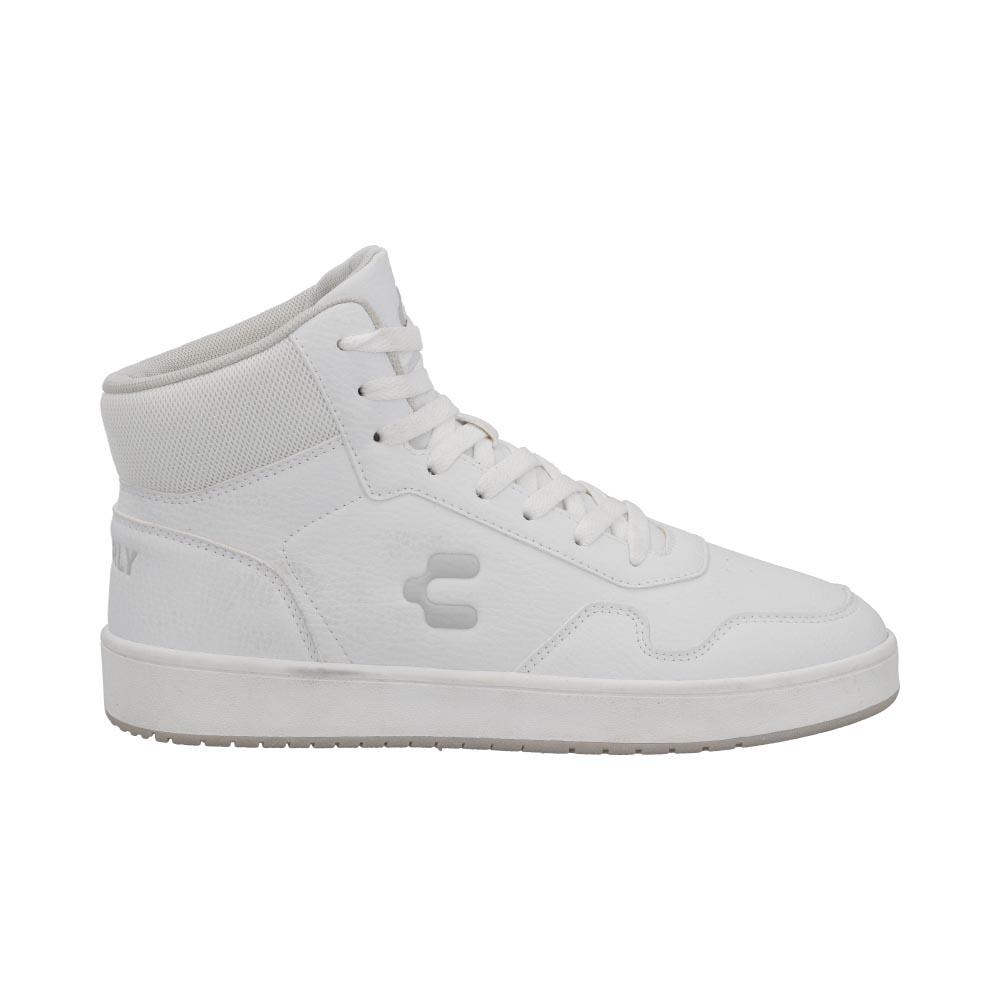 Tenis Charly Mujer Escolares Velcro Botin Basquet Blanco