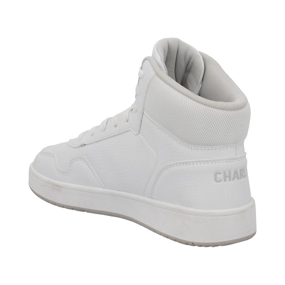 Foto 4 | Tenis Charly Mujer Escolares Velcro Botin Basquet Blanco