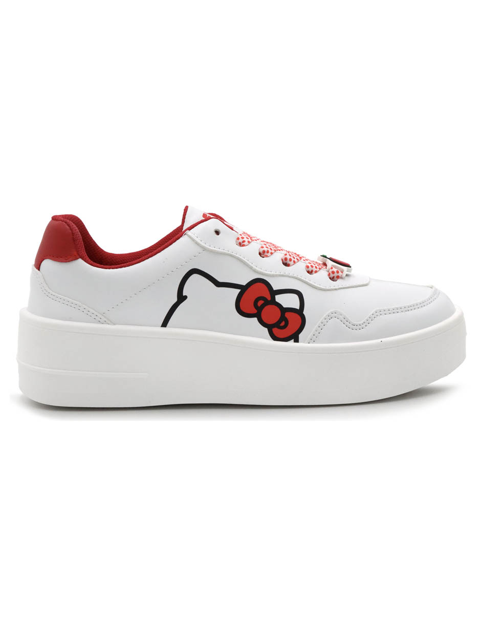 Tenis Casuales Hello Kitty Blancos Para Mujer