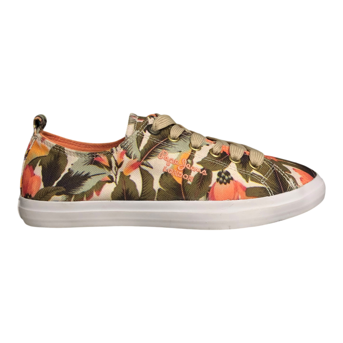 Tenis Barry Coral/menta Para Dama Pepe Jeans London