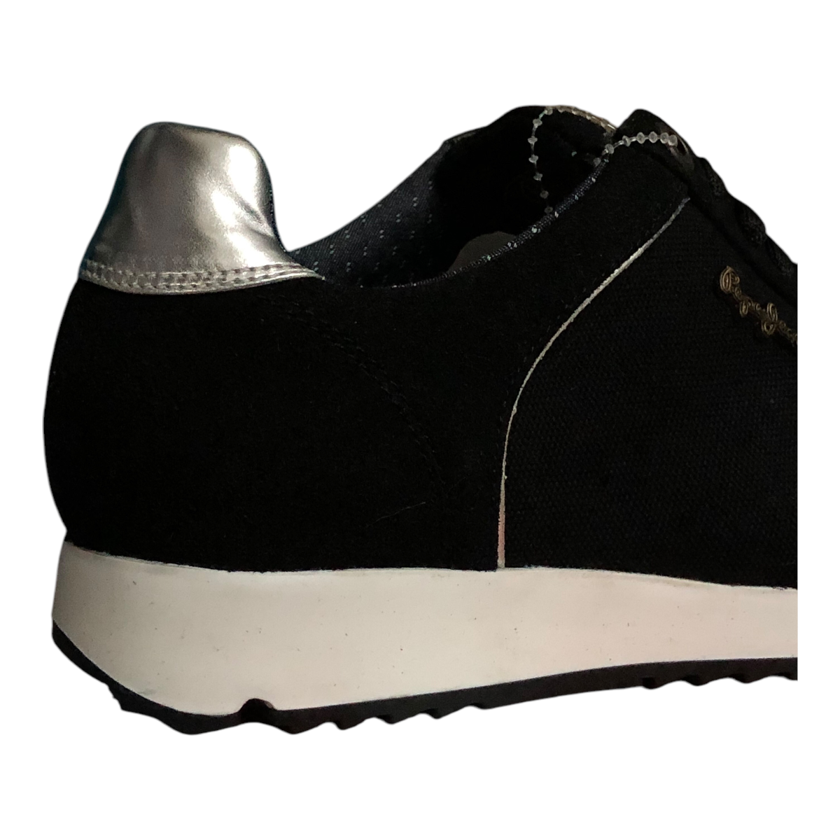 Foto 2 | Tenis Milena Duo Negro/plata Para Dama Pepe Jeans London