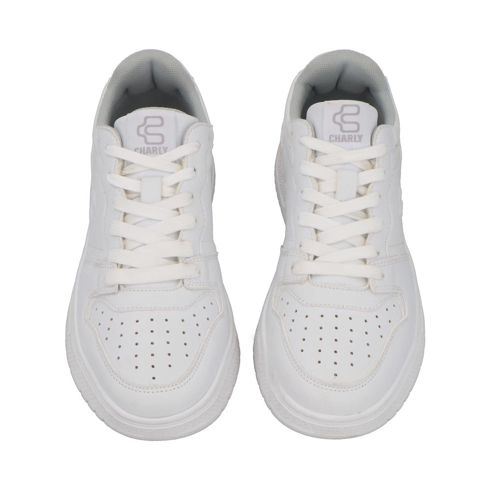 Foto 6 | Tenis Charly 59923 Originales Blanco Unisex Escolares Casuales Talla 22 Al 26