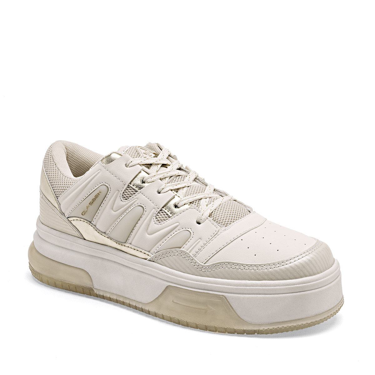 Foto 2 pulgar | Tenis Urbanos Clasben Beige para Mujer