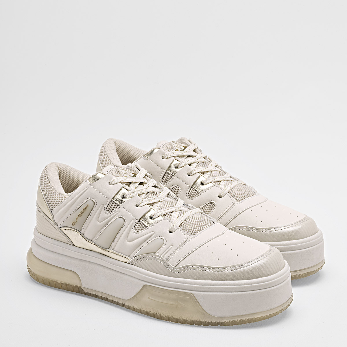 Foto 3 pulgar | Tenis Urbanos Clasben Beige para Mujer