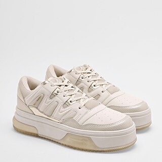 Foto 2 | Tenis Urbanos Clasben Beige para Mujer