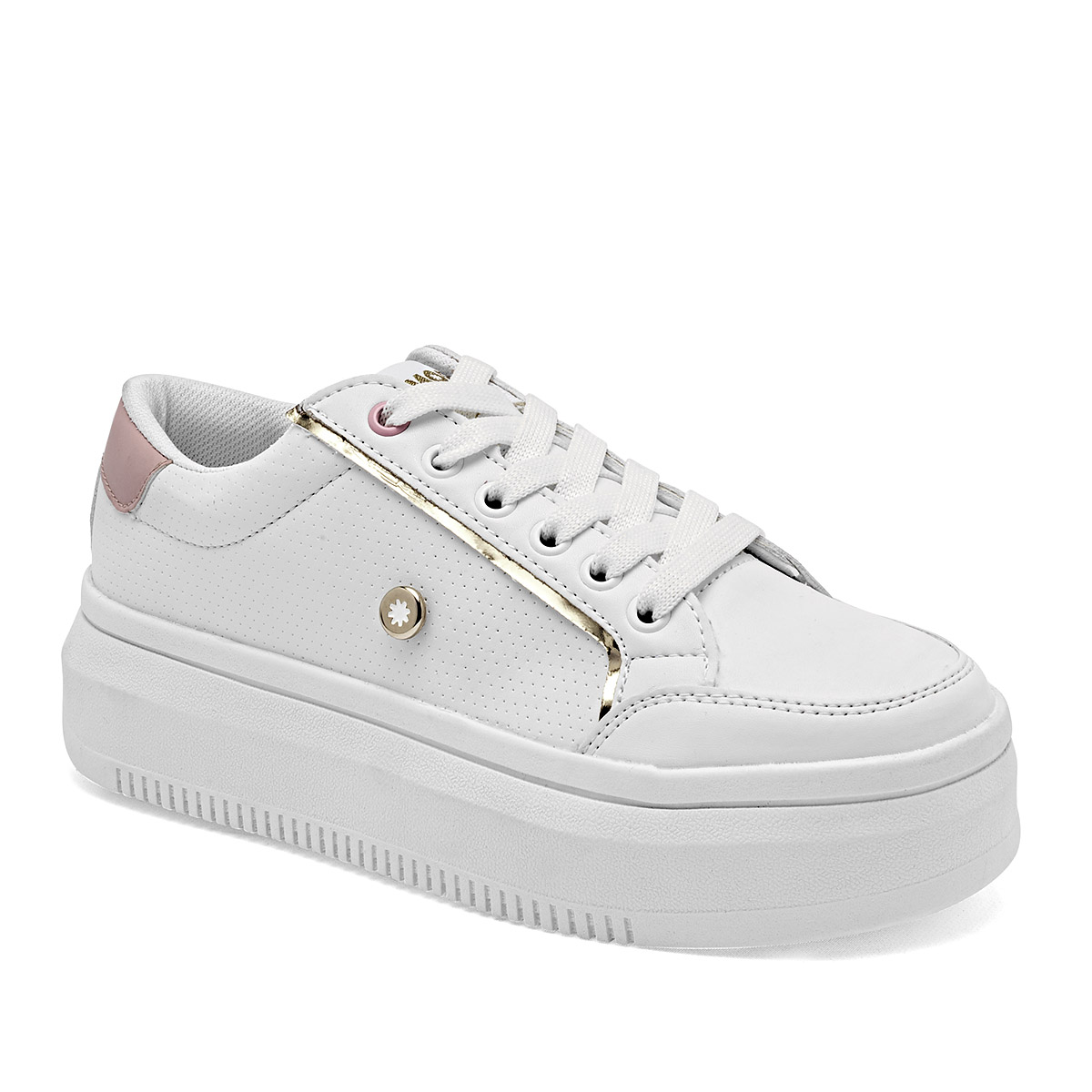 Foto 2 pulgar | Tenis Urbanos Moramora Blancos para Mujer