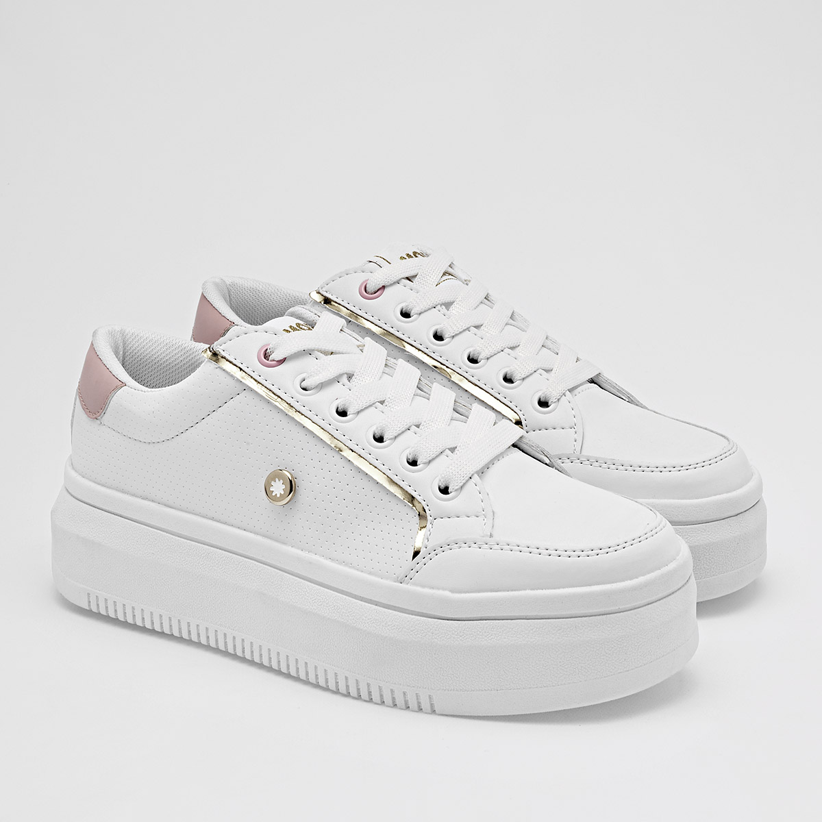 Foto 3 pulgar | Tenis Urbanos Moramora Blancos para Mujer