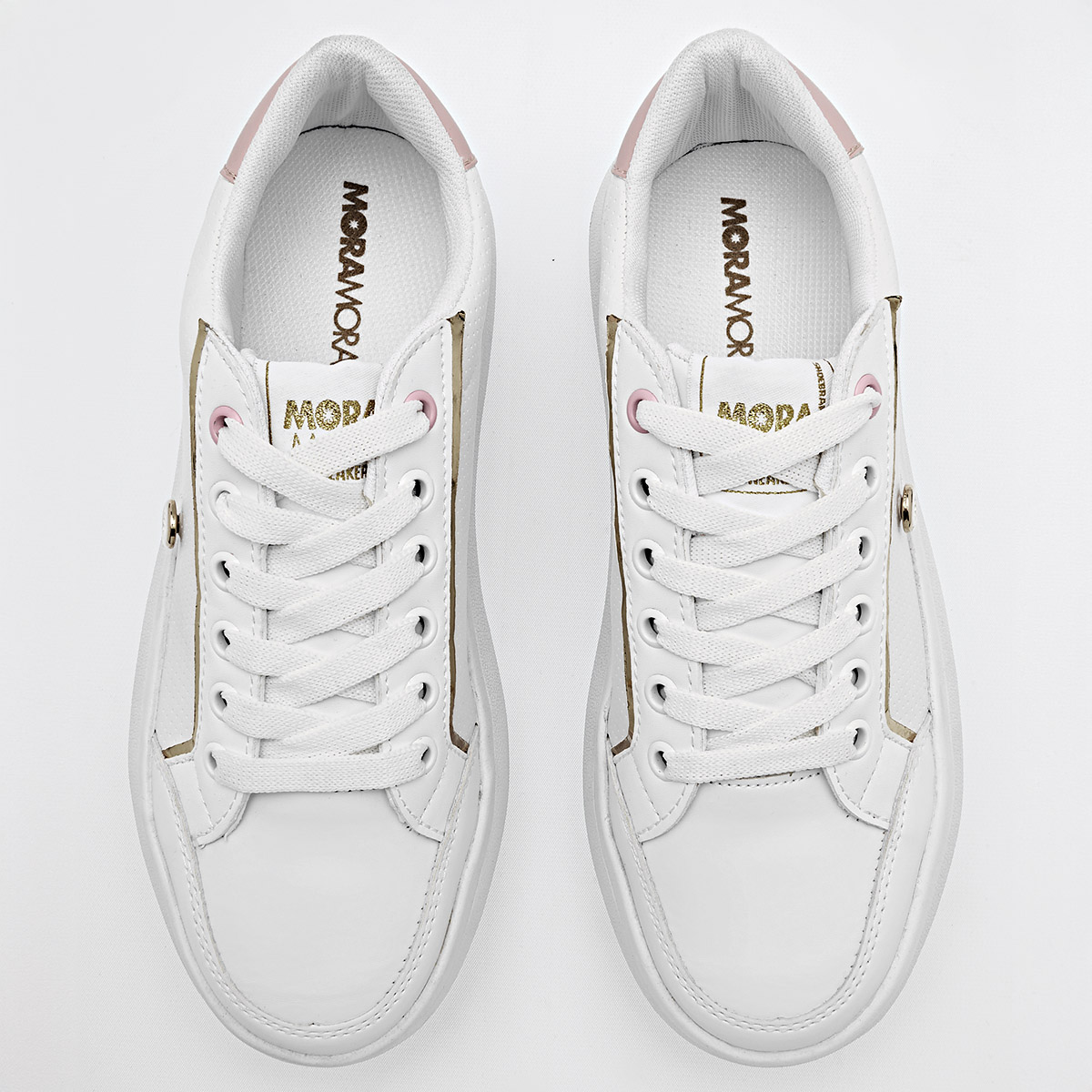 Foto 4 pulgar | Tenis Urbanos Moramora Blancos para Mujer
