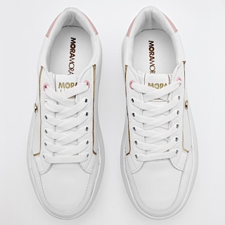 Foto 3 | Tenis Urbanos Moramora Blancos para Mujer