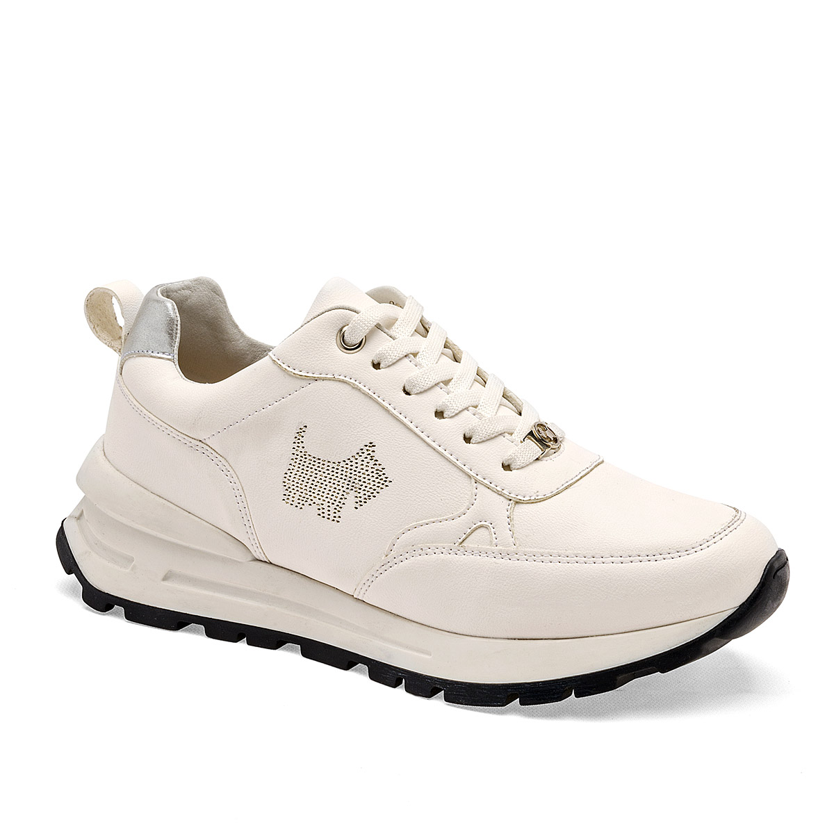 Foto 2 pulgar | Ferrioni Tenis Urbano Para Mujer Blanco Plata