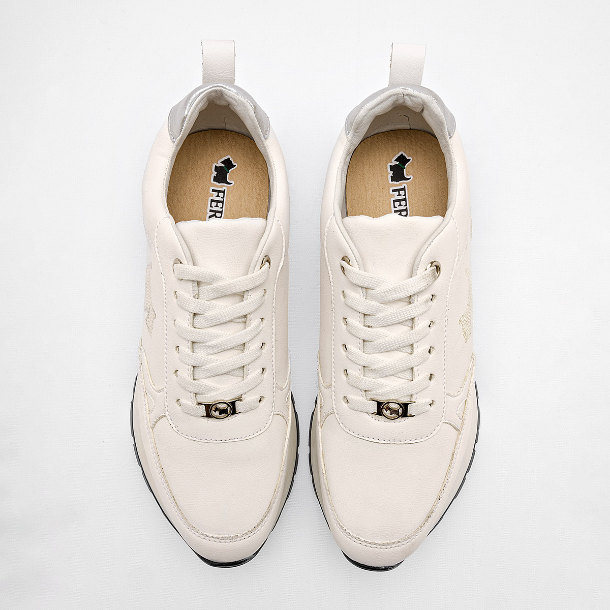 Foto 4 pulgar | Ferrioni Tenis Urbano Para Mujer Blanco Plata