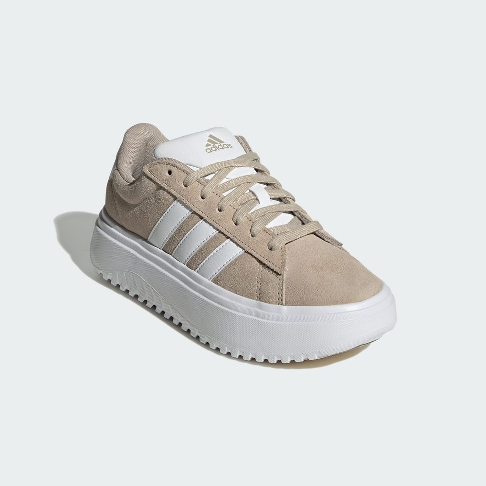 Foto 7 pulgar | Tenis Adidas Grand Court Platforma Adidas Beige Mujer