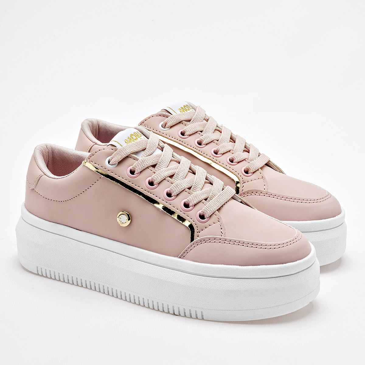 Foto 3 pulgar | Moramora Tenis Urbano Para Mujer Rosa