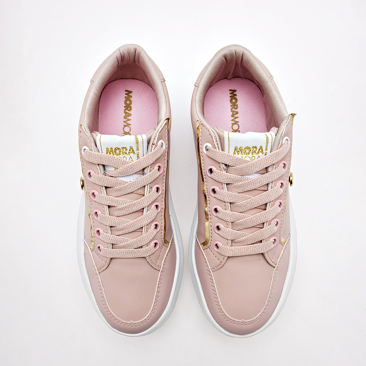 Foto 3 | Moramora Tenis Urbano Para Mujer Rosa