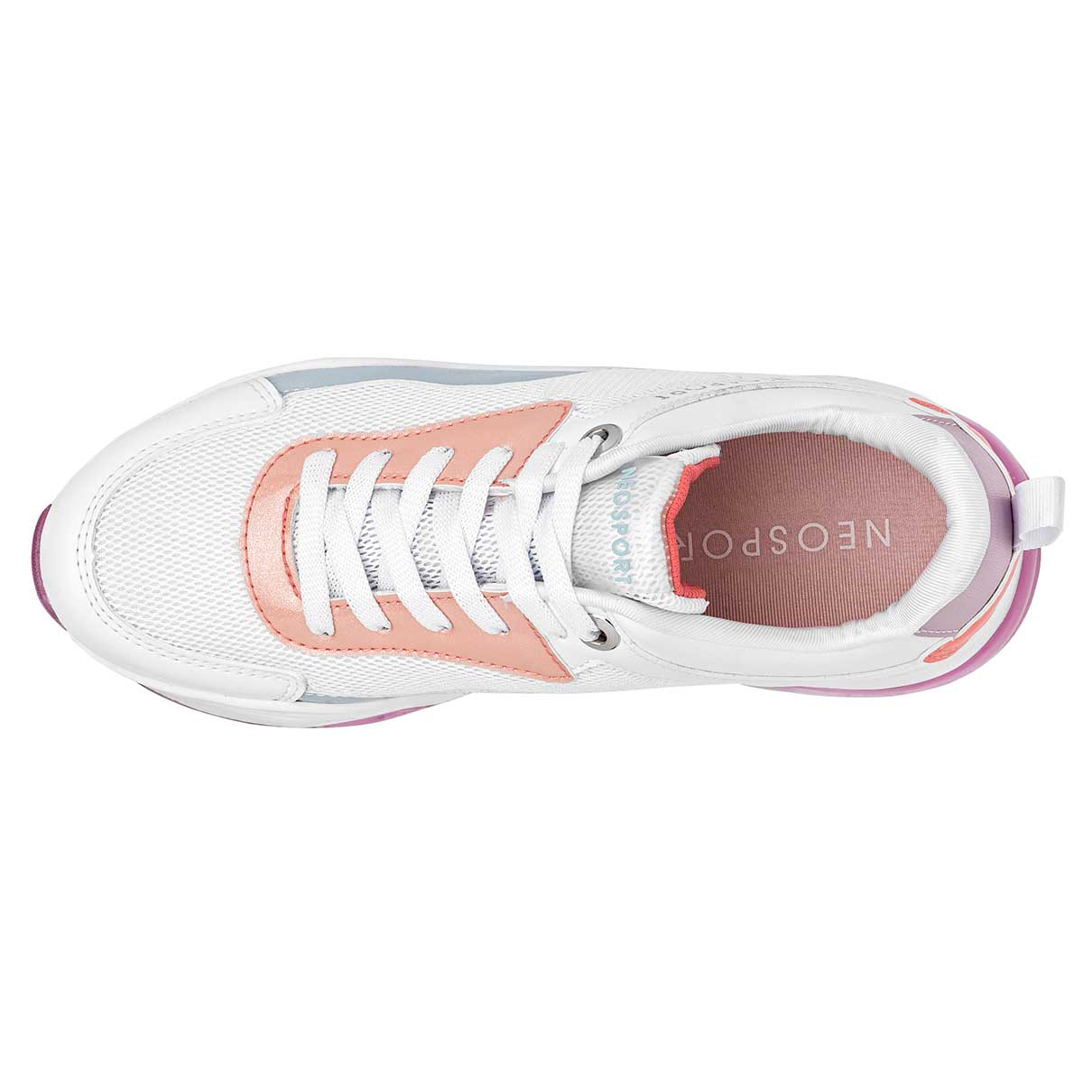 Foto 3 pulgar | Tenis Urbanos Neosport Blancos para Mujer
