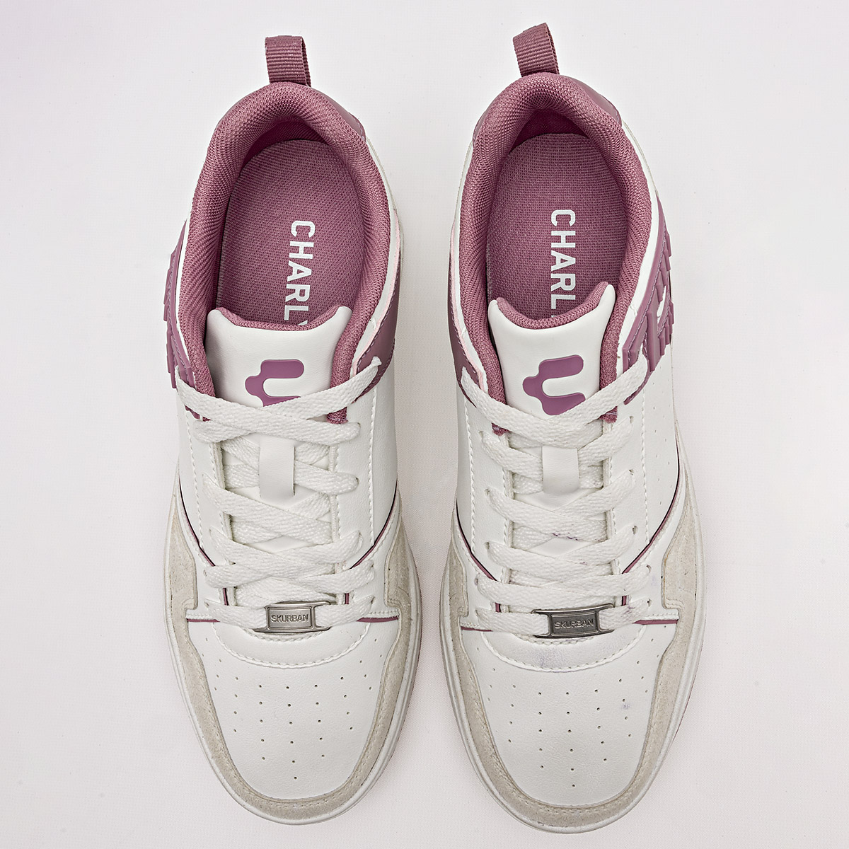 Foto 4 pulgar | Charly Tenis Urbano Para Mujer Blanco Rosa, Importado, Hasta Agotar Existencia