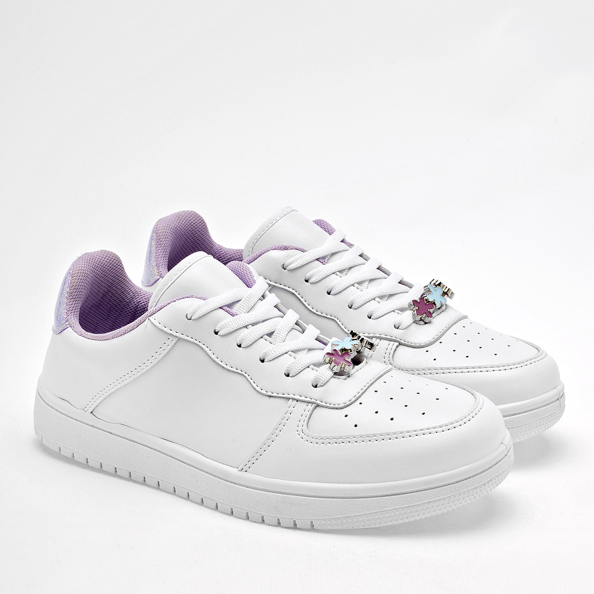 Foto 3 pulgar | Tenis Urbanos Leds Blancos para Mujer