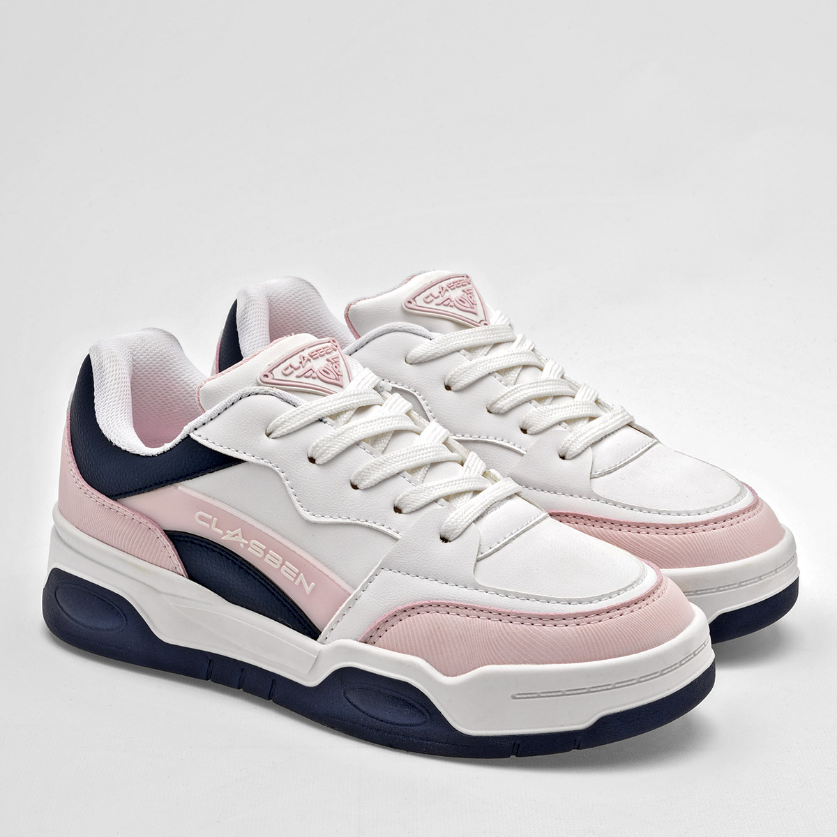 Foto 3 pulgar | Tenis Urbanos Clasben Rosas para Mujer