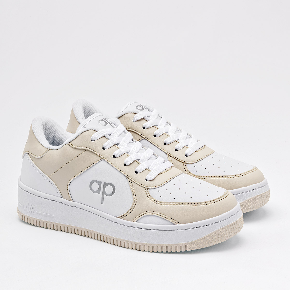 Foto 3 | Apoort Tenis Urbano Para Mujer Blanco Beige