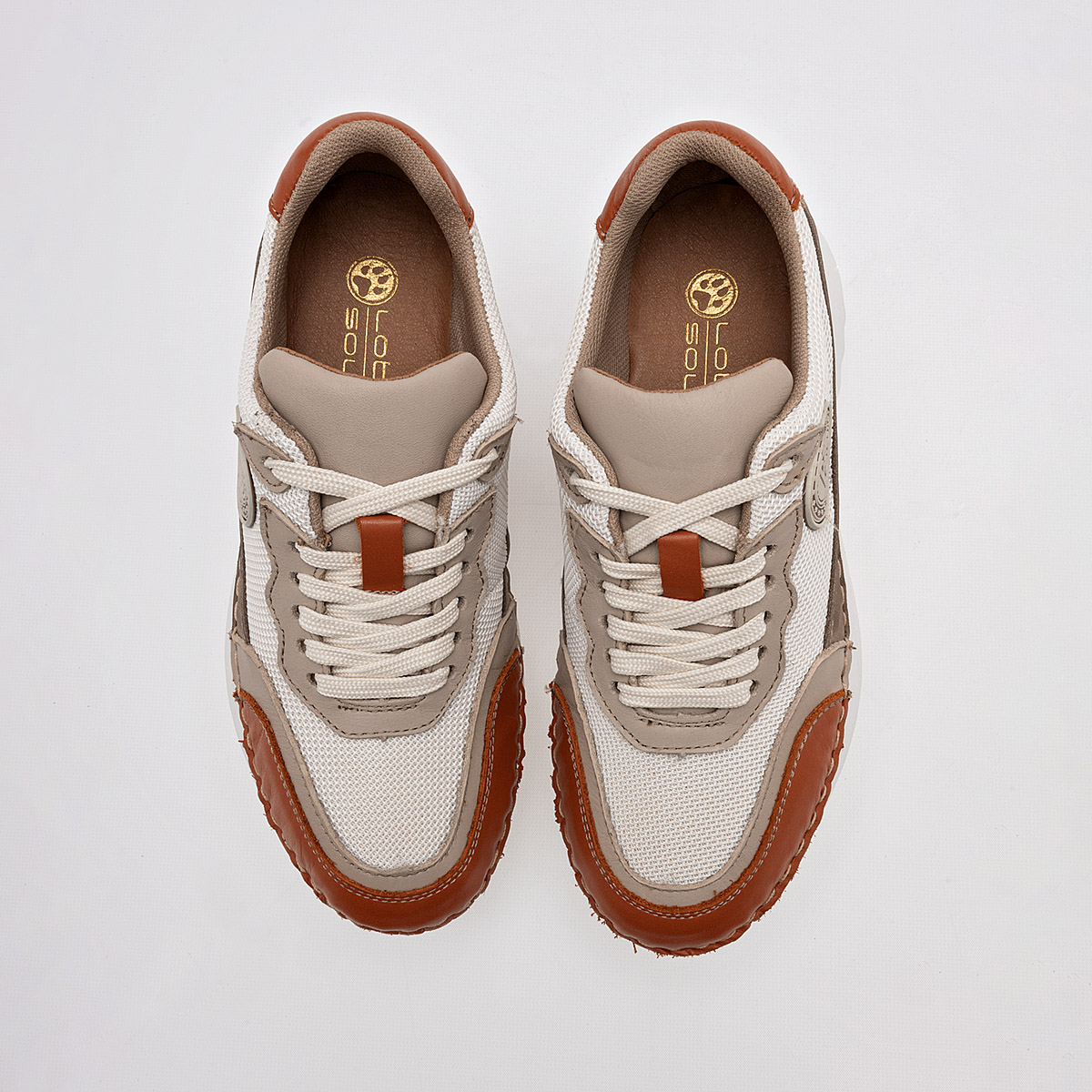 Foto 4 pulgar | Tenis Urbanos Lobo Solo Beige para Mujer