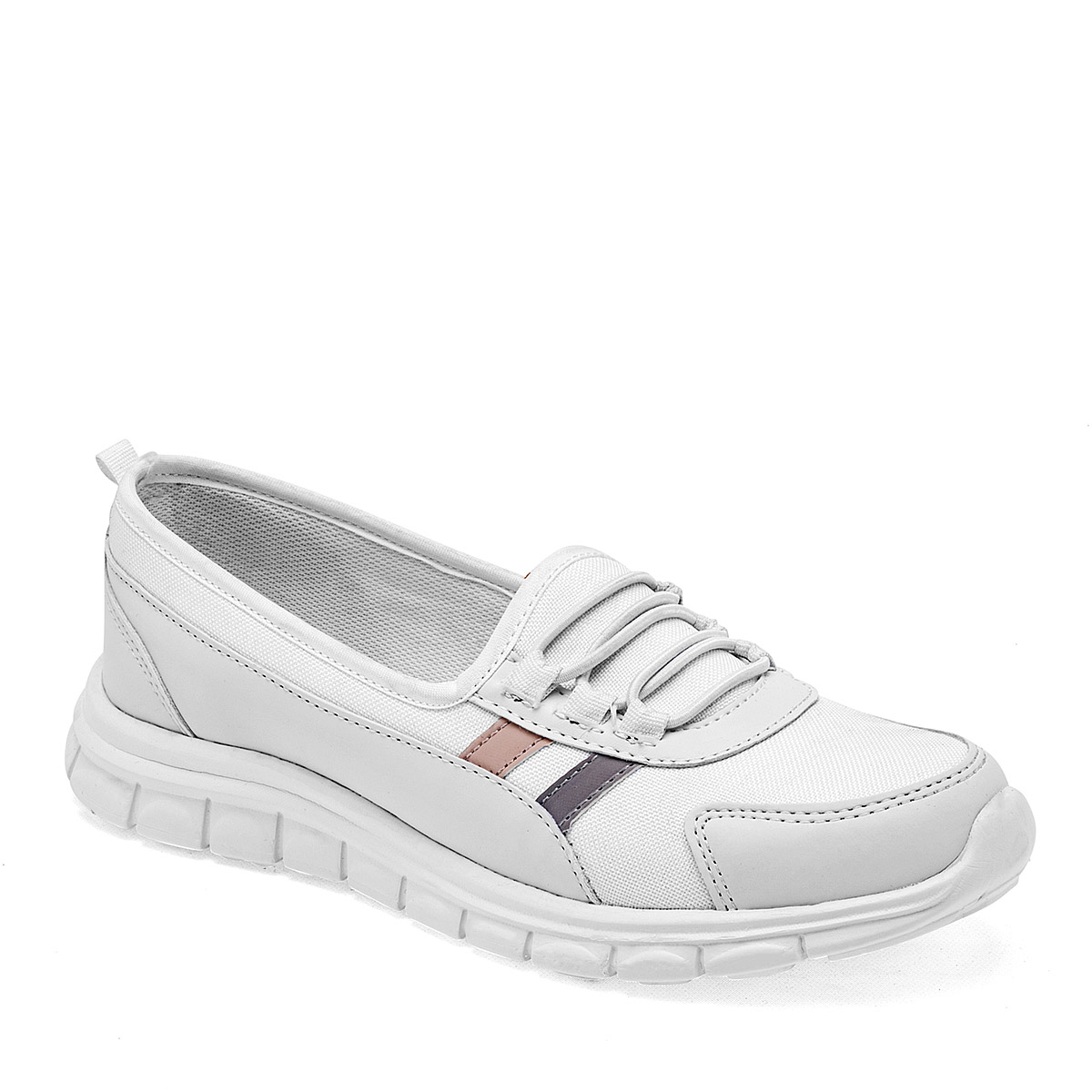 Foto 2 pulgar | Mora Confort Tenis Urbano Para Mujer Blanco Gris Rosa