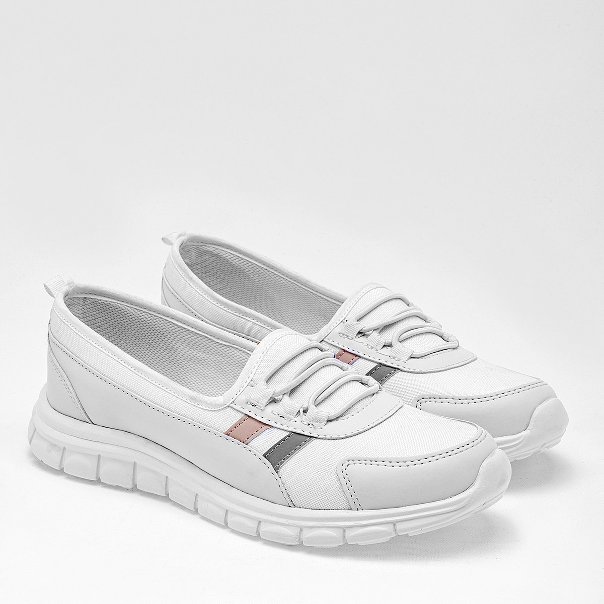 Foto 3 pulgar | Mora Confort Tenis Urbano Para Mujer Blanco Gris Rosa