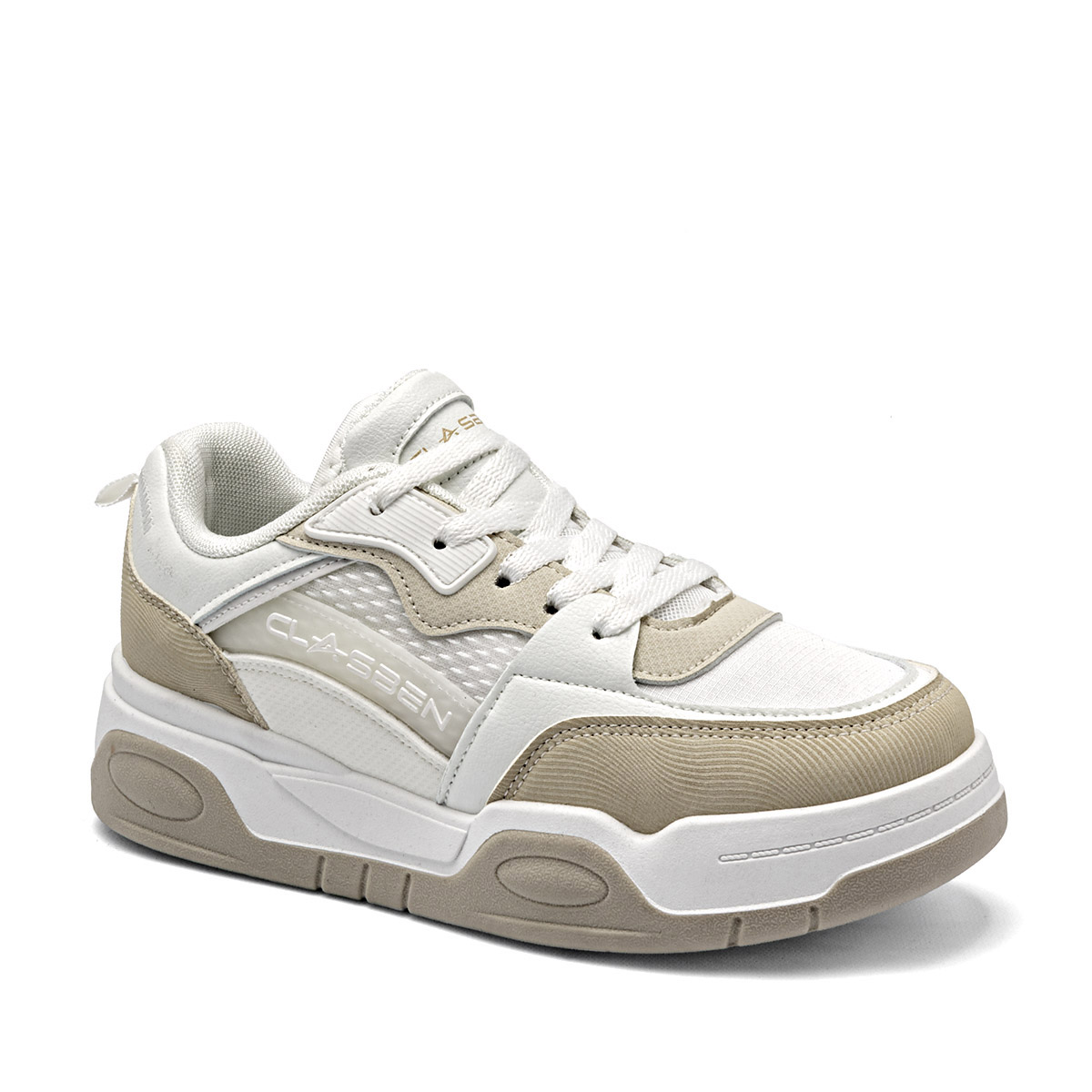 Foto 2 pulgar | Tenis Urbanos Clasben Beige para Mujer