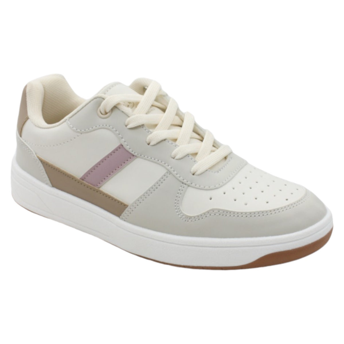 Foto 2 pulgar | Tenis Con Cordones Exterior Piel Vegana Color Late Para Mujer De Rbcollection