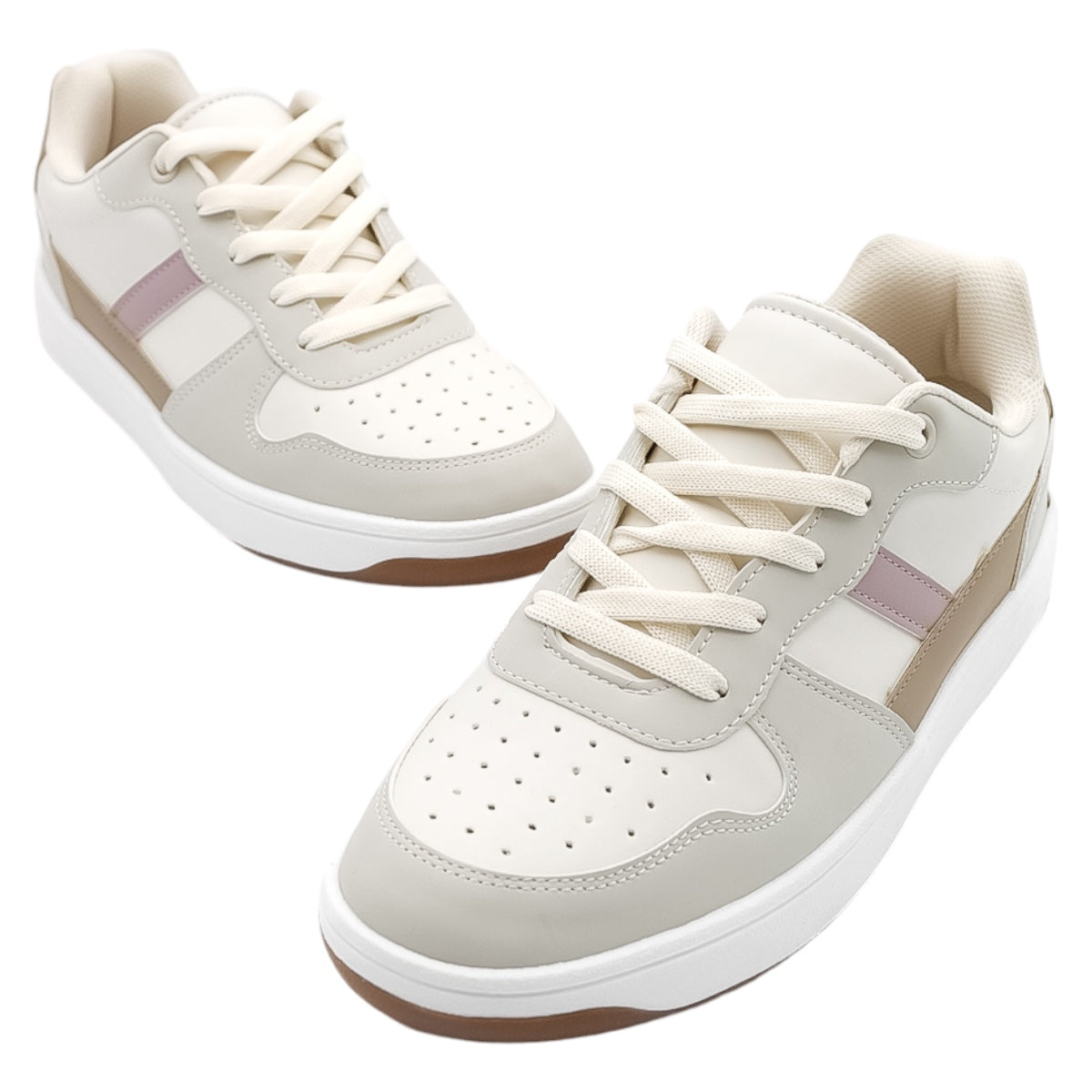 Foto 6 pulgar | Tenis Con Cordones Exterior Piel Vegana Color Late Para Mujer De Rbcollection