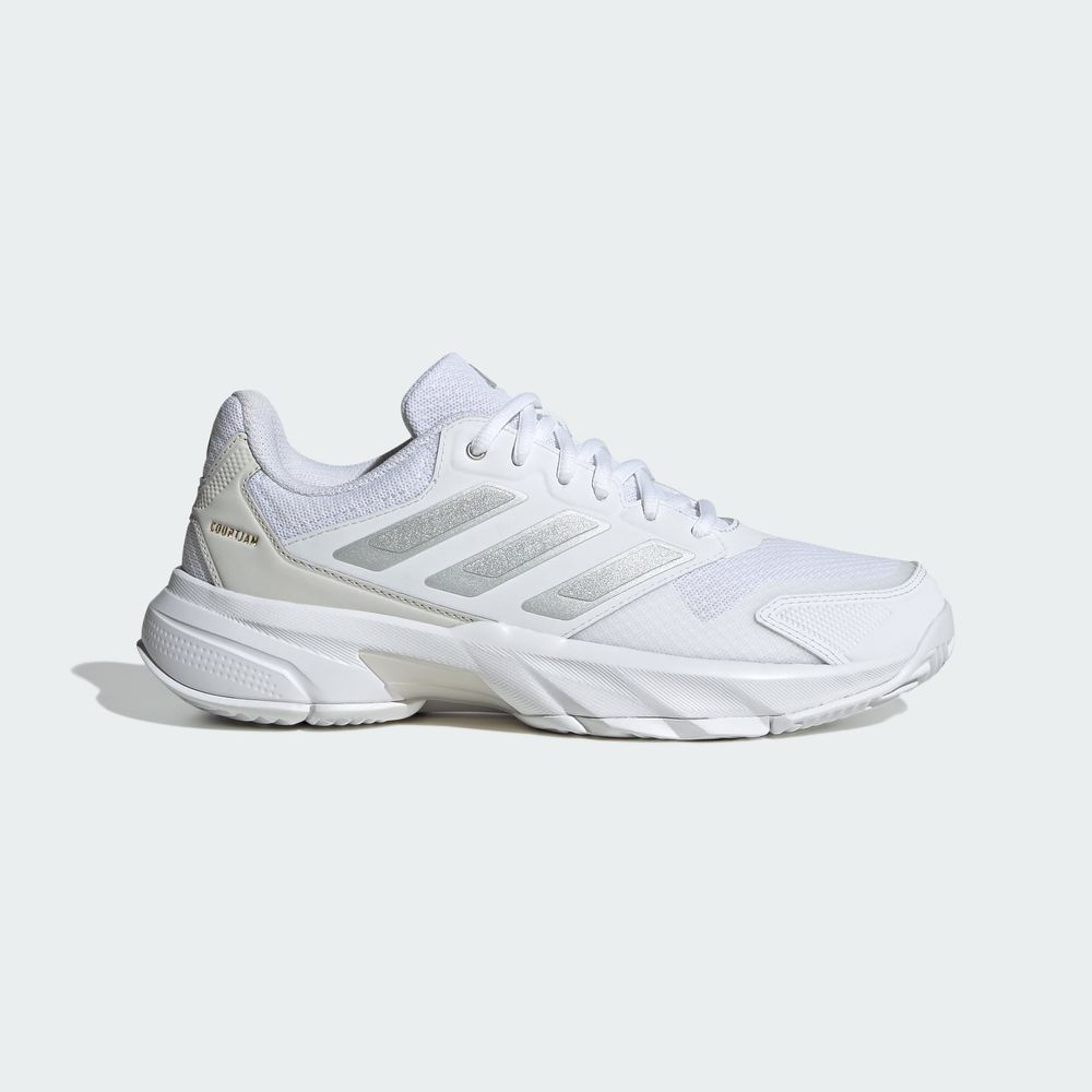 Foto 3 pulgar | Tenis Adidas Courtjam Control 3 Blanco para Mujer