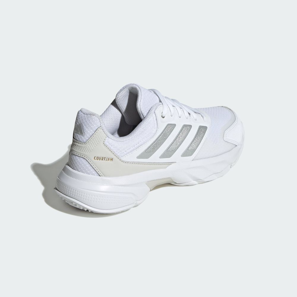 Foto 8 pulgar | Tenis Adidas Courtjam Control 3 Blanco para Mujer