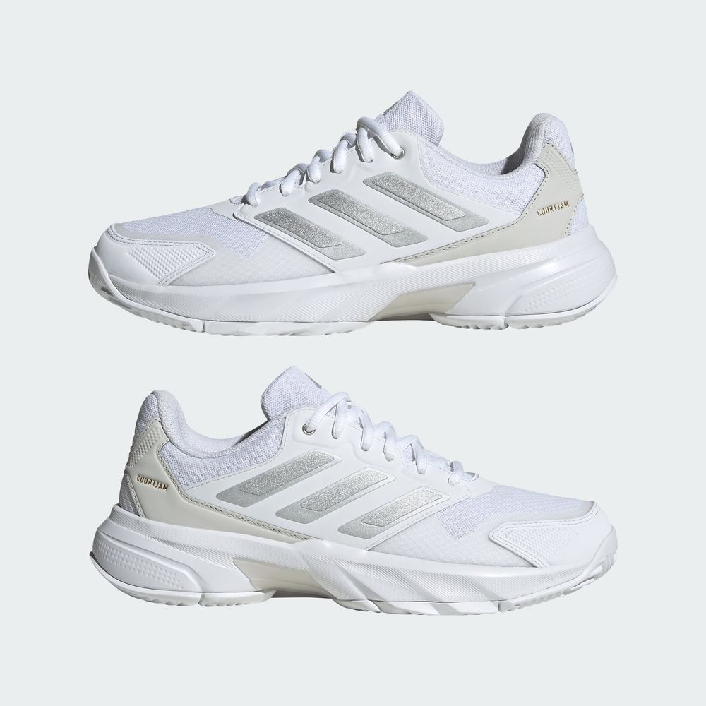 Foto 9 pulgar | Tenis Adidas Courtjam Control 3 Blanco para Mujer