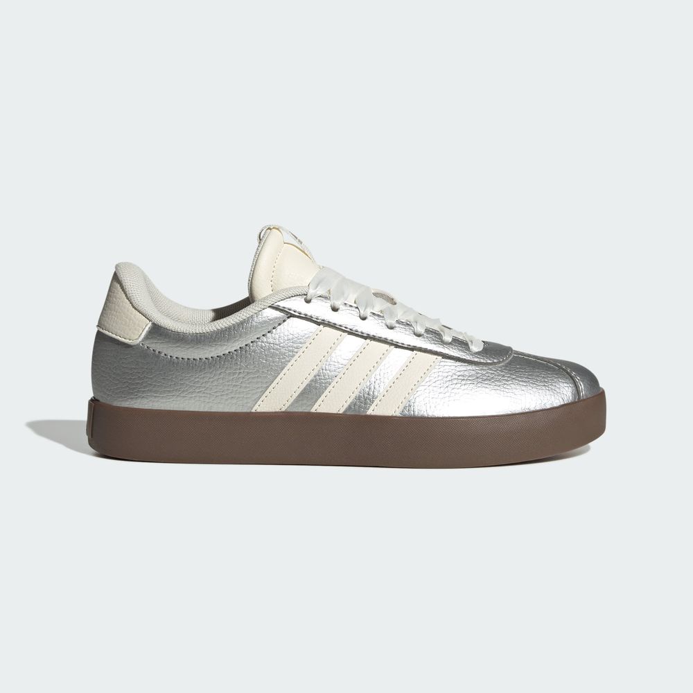 Foto 2 | Tenis Vl Court 3.0 Adidas Plata Mujer
