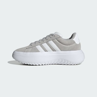 Foto 3 | Tenis Adidas Grand Court Platforma Adidas Gris Mujer