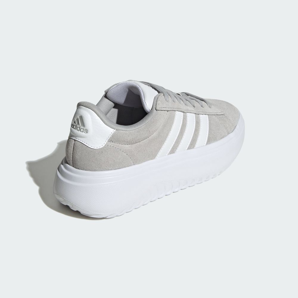 Foto 8 pulgar | Tenis Adidas Grand Court Platforma Adidas Gris Mujer