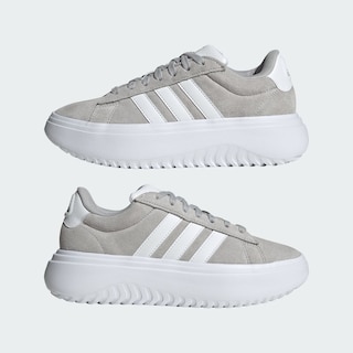 Foto 8 | Tenis Adidas Grand Court Platforma Adidas Gris Mujer
