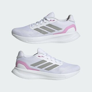 Foto 8 | Tenis De Running Runfalcon 5 Adidas Blanco Mujer