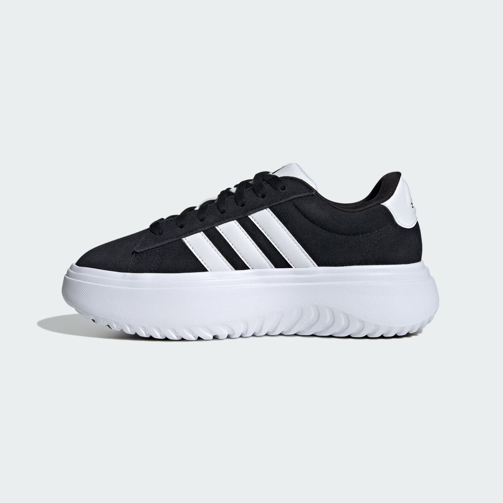 Foto 4 pulgar | Tenis Adidas Grand Court Platforma Adidas Negro Mujer