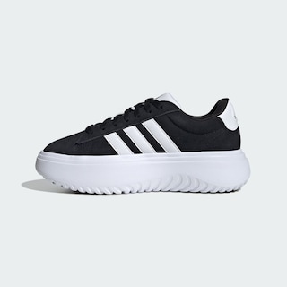 Foto 3 | Tenis Adidas Grand Court Platforma Adidas Negro Mujer