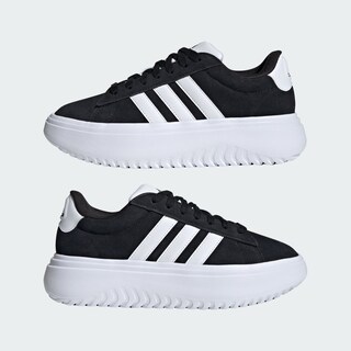 Foto 8 | Tenis Adidas Grand Court Platforma Adidas Negro Mujer