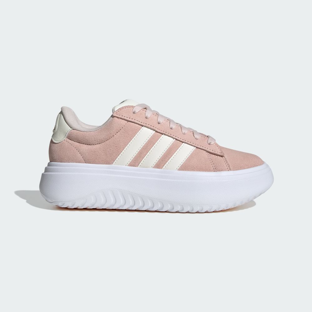 Foto 3 pulgar | Tenis Adidas Grand Court Platforma Adidas Rosa Mujer
