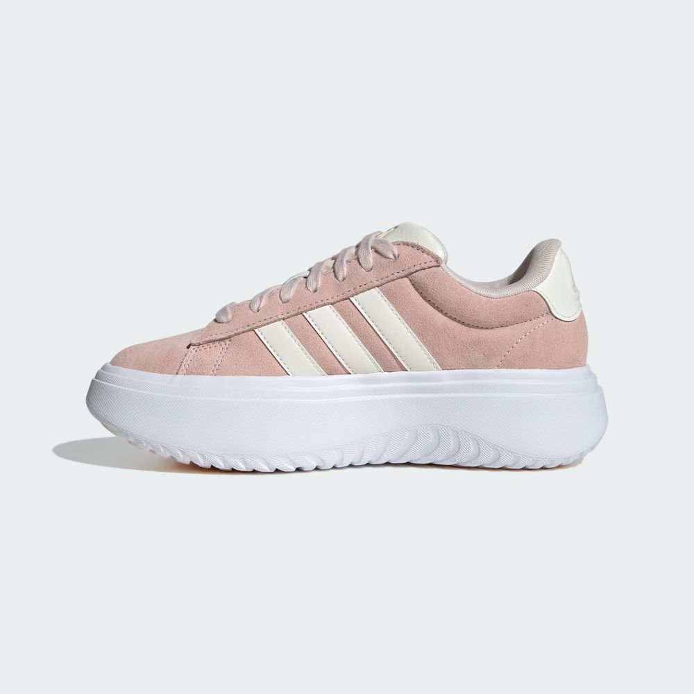 Foto 4 pulgar | Tenis Adidas Grand Court Platforma Adidas Rosa Mujer