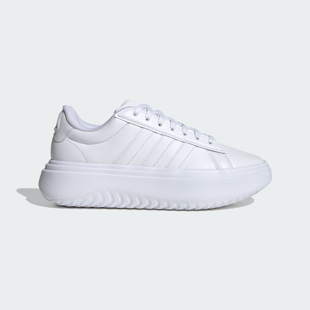 Foto 3 pulgar | Tenis Adidas Grand Court Platforma Adidas Blancos para Mujer