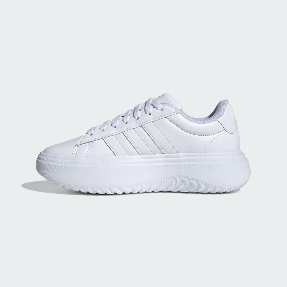Foto 3 | Tenis Adidas Grand Court Platforma Adidas Blancos para Mujer