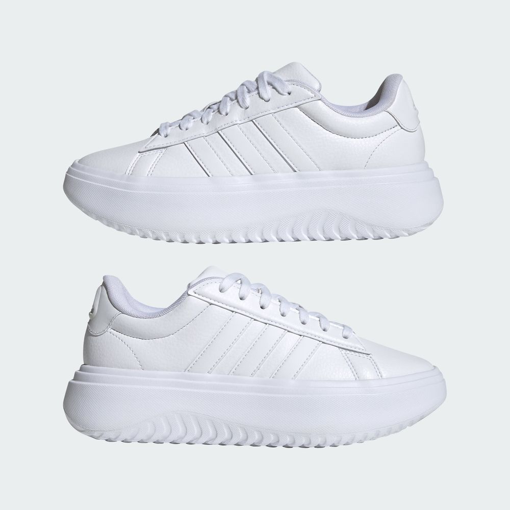 Foto 9 pulgar | Tenis Adidas Grand Court Platforma Adidas Blancos para Mujer