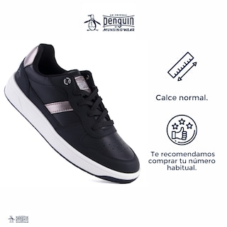 Foto 3 | Tenis Original Penguin Style Elsie Negro