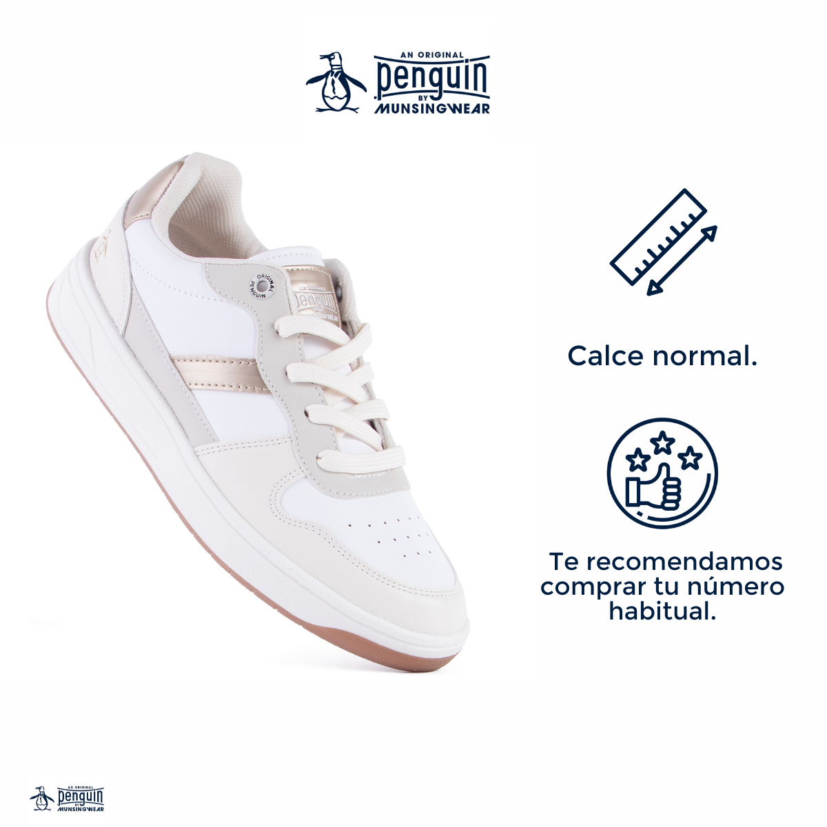 Foto 4 pulgar | Tenis Original Penguin Style Elsie Beige