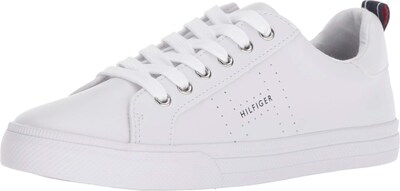 Foto 1 | Tenis Tommy Hilfiger Lelita de Piel Blancos para Mujer - Venta Internacional