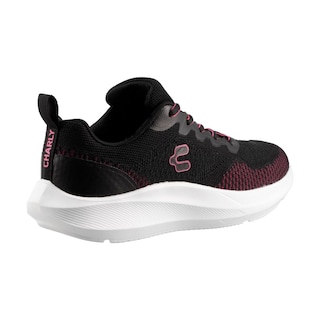 Foto 3 | Tenis Dama Deportivos Charly 43023 Negro/fiusha Comodos Casuales Talla 22 A 27 E